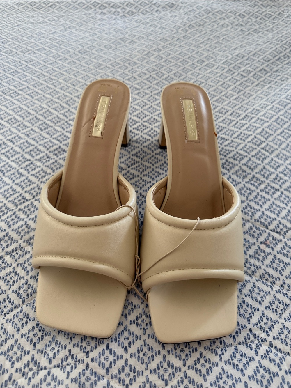 PRIMARK Cream Slide Heel Mules - Unbranded